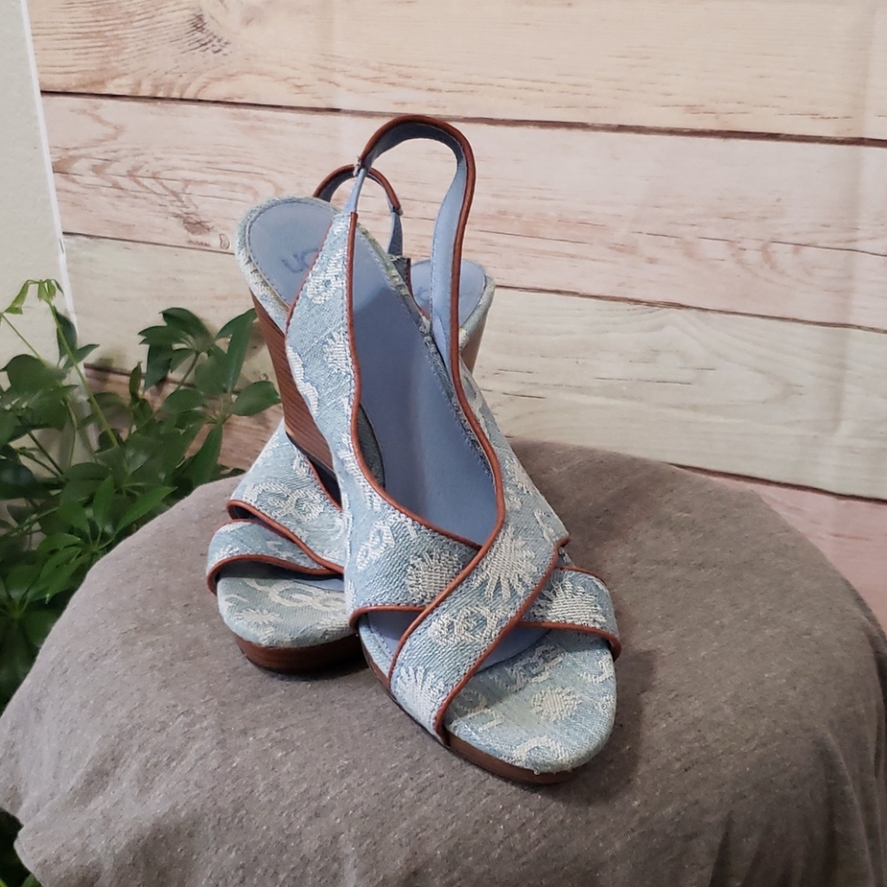 Blue Denim Ugg Wedges size 9